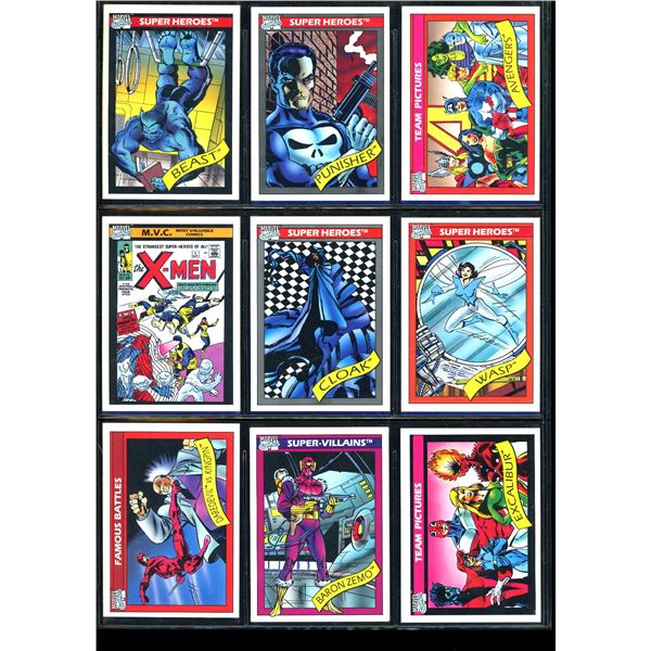 Lot Of 9 Various Marvel Collector Cards