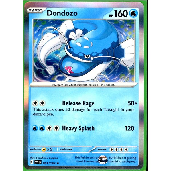 Pokemon Dondozo - 061/198 - Rare Holo Scarlet & Violet