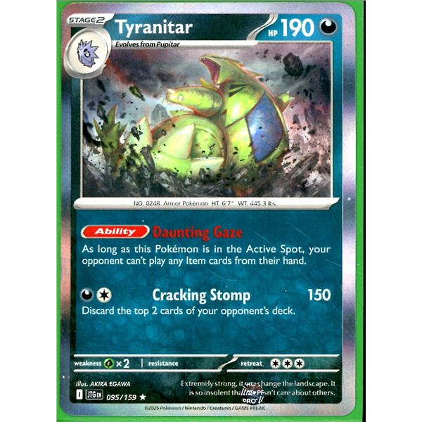 Pokemon Tyranitar - 095/159 - Rare Holo Journey Together