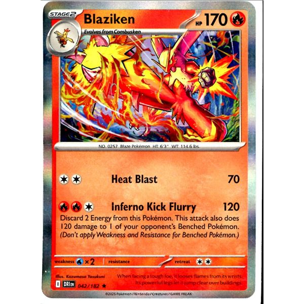 Pokemon Blaziken - 042/182 - Rare HOLO Destined Rivals