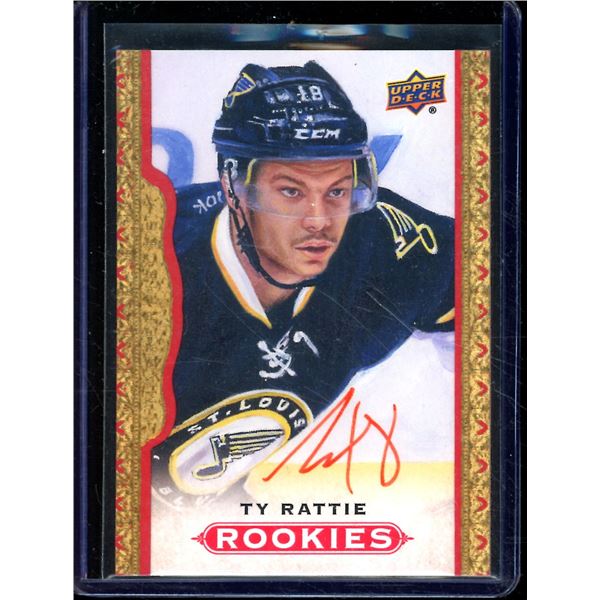 2014-15 UD Masterpieces Rookie Autographs #169 Ty Rattie