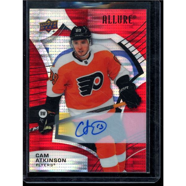 2021-22 Upper Deck Allure Autographs Red Rainbow #56 Cam Atkinson BV $35