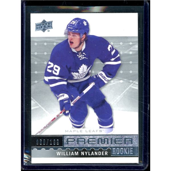 2016-17 Upper Deck Premier Rookies #R46 William Nylander 68/199 BV $50