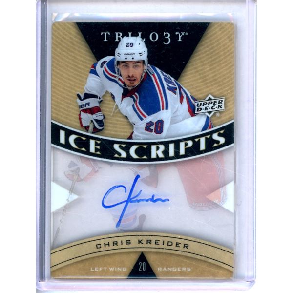 2013-14 Upper Deck Trilogy Ice Scripts #ISCK Chris Kreider BV $40