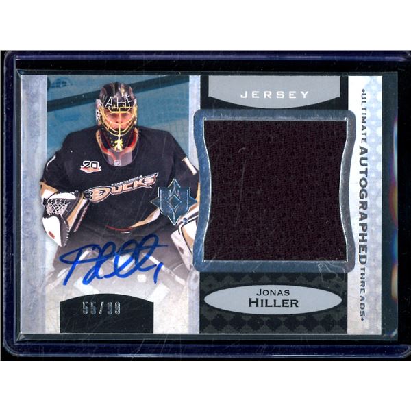 2013-14 Ultimate Collection Ultimate Threads Autographs #UATJH Jonas Hiller 55/99 BV $35
