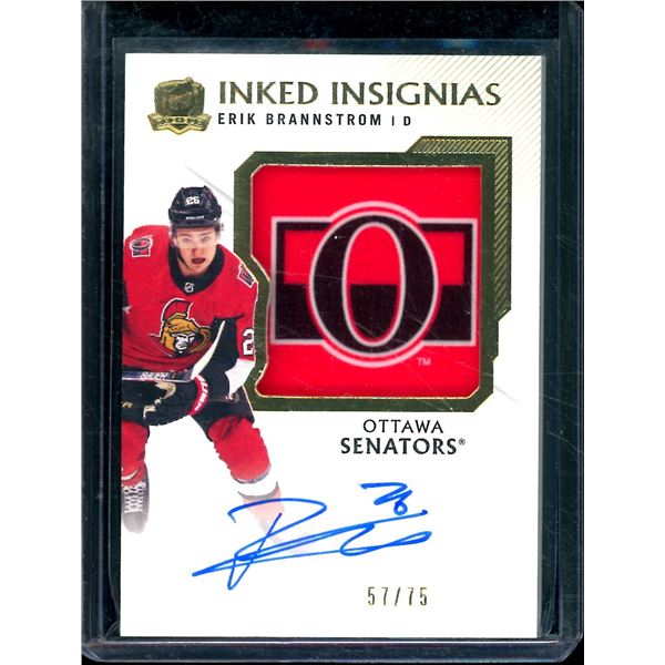 2019-20 The Cup Inked Insignias Rookie Patch Auto Erik Brannstrom 57/75 BV $135