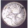 Image 1 : 1943 Canadian Silver 25 Cent Coin