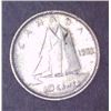 Image 1 : 1952 Canadian Silver 10 Cent Coin