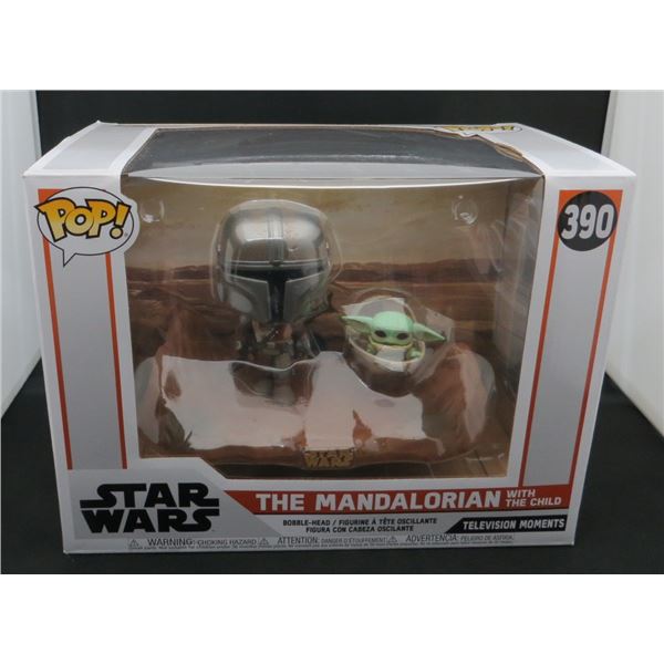 New Funko Pop Star Wars Mandalorian with the Child #390
