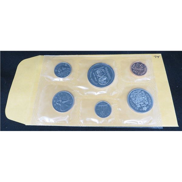 Royal Canadian Mint 1974 Winnipeg Dollar Uncirculated 6 Coin Collector Set