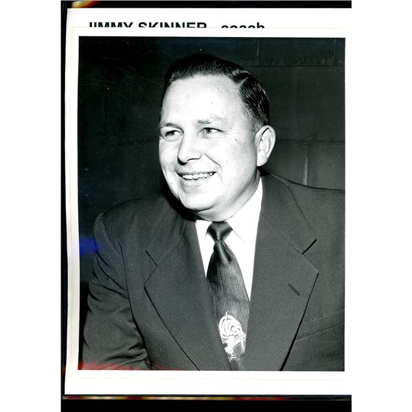 Vintage Original 8x10 Black & White Photo Detroit Coach Jimmy Skinner