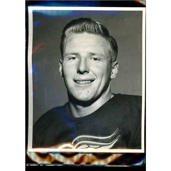 Vintage Original 8x10 Black & White Photo Detroit Red Wings Billy McNeill