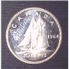Image 1 : 1964 Canadian Silver 10 Cent Coin