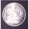 Image 1 : 1965 Canadian Silver 10 Cent Coin