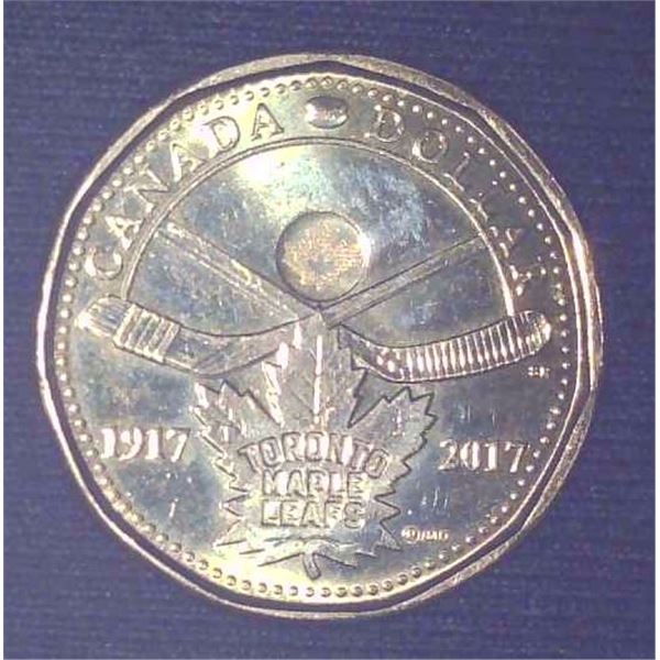 2017 Canadian Toronto Maple Leaf Loonie Coin