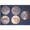 Image 1 : 5x Canadian Pennies 1964