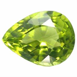 0.66ct Pear Cut Parrot Green Natural Peridot (GEM-14145E)
