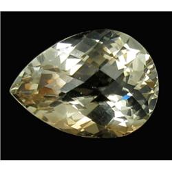 21.53ct Pear Cut Flawless Natural Full of Fire Imperial Topaz Pear Appraisal Estimate $5490 (GEM-208