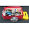 Image 1 : Garage Lot Screw Drivers, Tape Measure, DeWalt Drill Bit Set & More