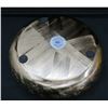 Image 2 : Decorative Gold Tin Centerpiece/Fruit Bowl 13" Diameter