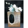 Image 2 : Ceramic Decorative Artifical Flower Vase 19" Tall x 15" Wide