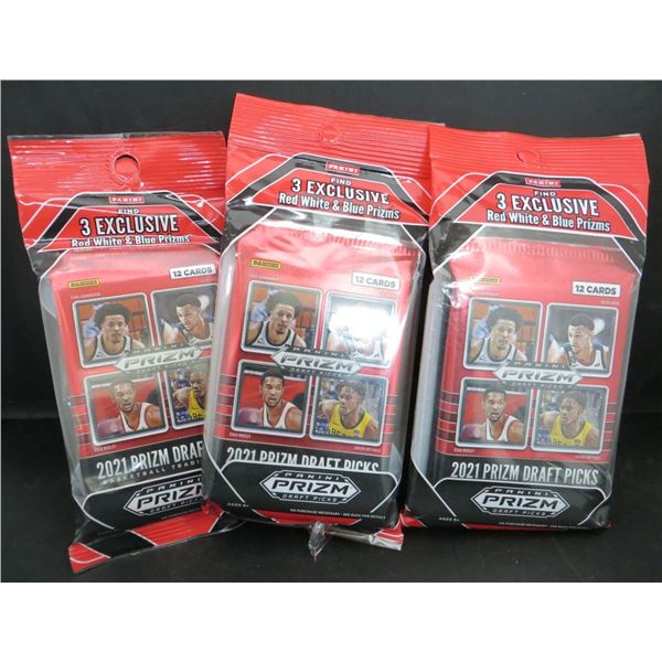 3 Sealed Packs Of 2021 Basketball Prizm Draft Picks Value Pack Factory Sealed