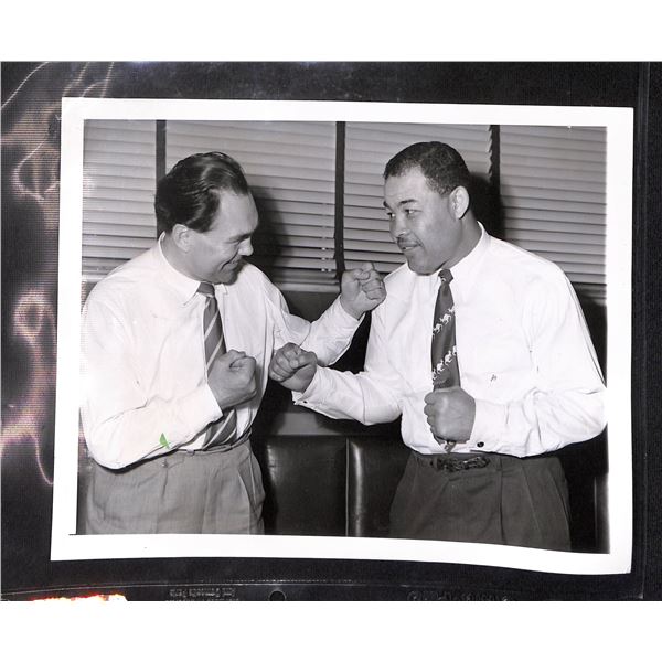 Joe Louis VS Max Schmeling Vintage Original Black & White 8x10 Boxing Photo