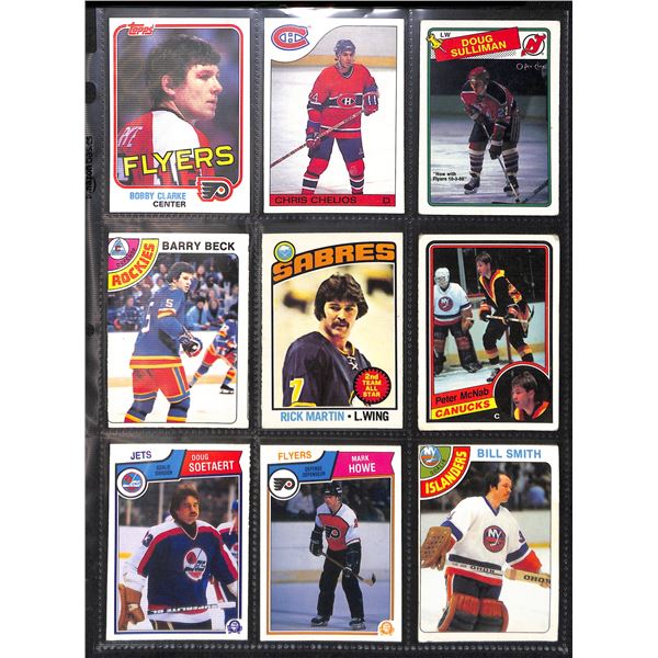 Lot of 9 Various Vintage Hockey Cards Various Teams Sets & Players