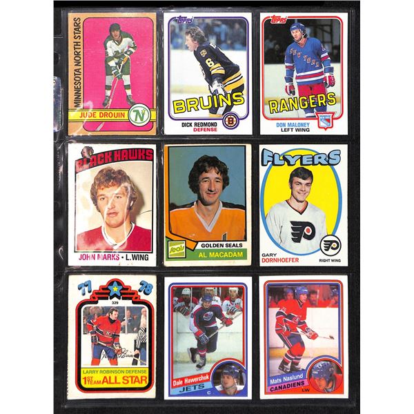 Lot of 9 Various Vintage Hockey Cards Various Teams Sets & Players