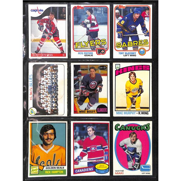Lot of 9 Various Vintage Hockey Cards Various Teams Sets & Players