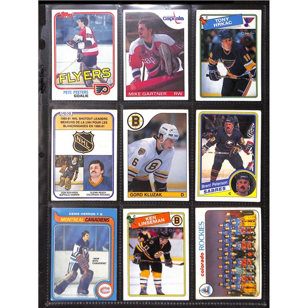 Lot of 9 Various Vintage Hockey Cards Various Teams Sets & Players