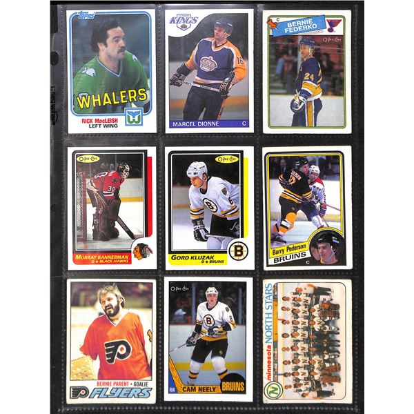 Lot of 9 Various Vintage Hockey Cards Various Teams Sets & Players