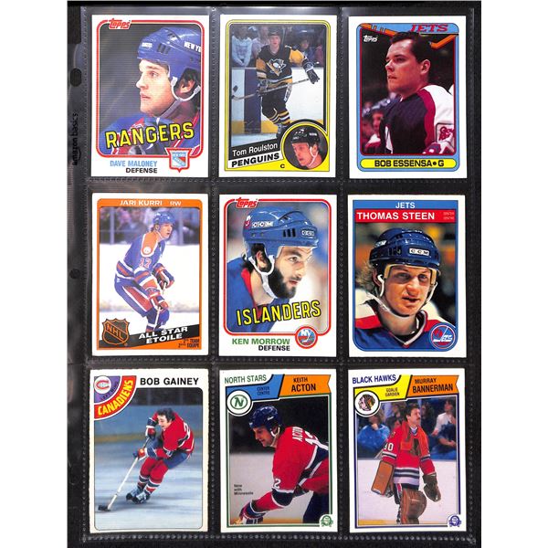 Lot of 9 Various Vintage Hockey Cards Various Teams Sets & Players