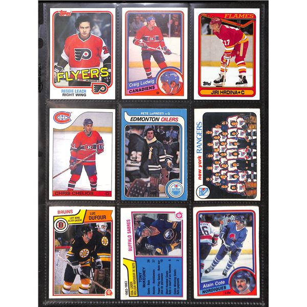 Lot of 9 Various Vintage Hockey Cards Various Teams Sets & Players
