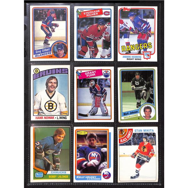 Lot of 9 Various Vintage Hockey Cards Various Teams Sets & Players