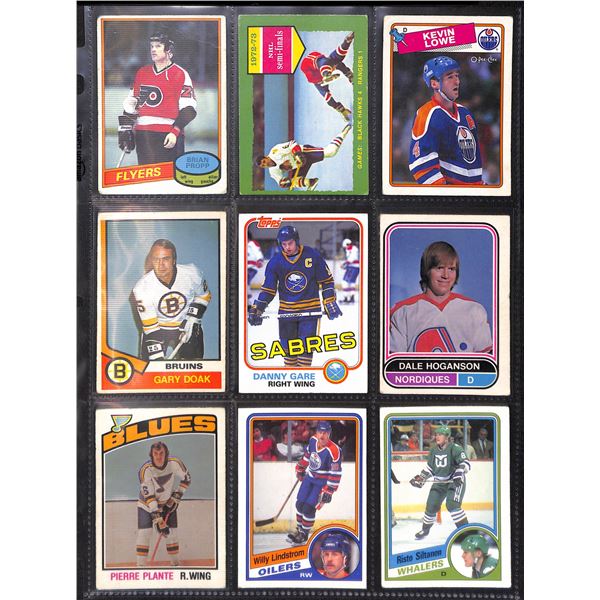 Lot of 9 Various Vintage Hockey Cards Various Teams Sets & Players