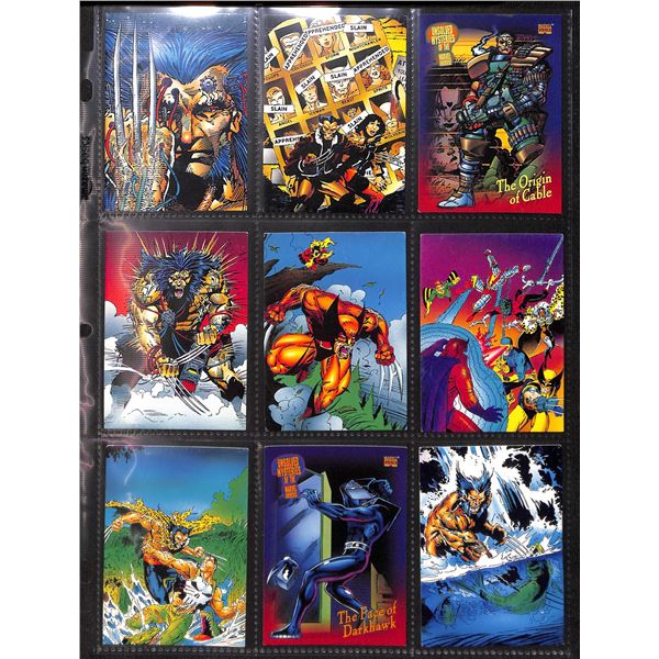 Lot Of 9 Various Marvel Collector Cards