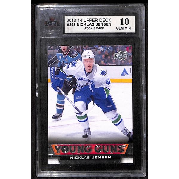 2013-14 Upper Deck #249 Nicklas Jensen YG RC KSA 10 GEM MINT BV $50