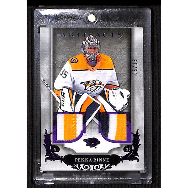 2018-19 Artifacts Materials Purple #11 Pekka Rinne 5/15 BV $65