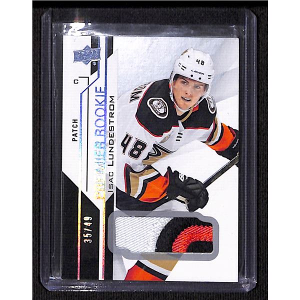 2018-19 Upper Deck Premier Jerseys Premium Materials #72 Isac Lundestrom 35/49