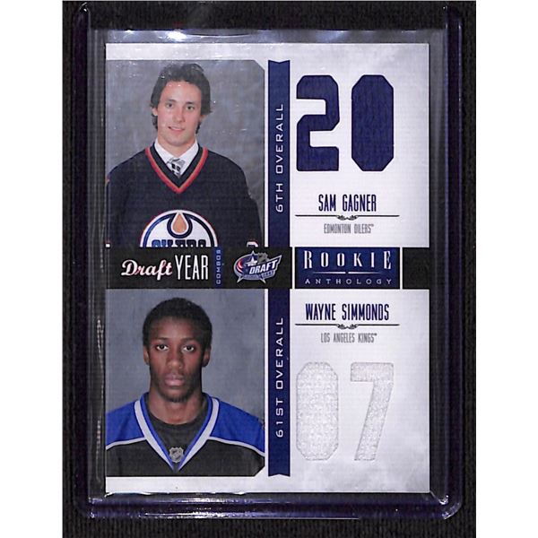 2011-12 Panini Rookie Anthology Draft Year Combo Jerseys #24 Sam Gagner/Wayne Simmonds