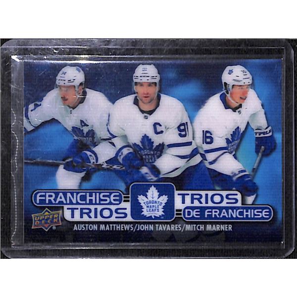 2020-21 Upper Deck Tim Hortons Franchise Trios Auston Matthews/John Tavares/Mitch Marner BV $60