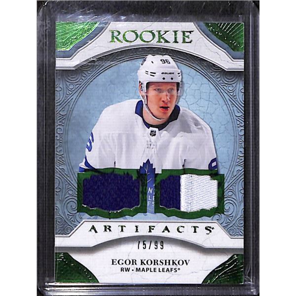 2020-21 Artifacts Emerald #168 Egor Korshkov 75/99