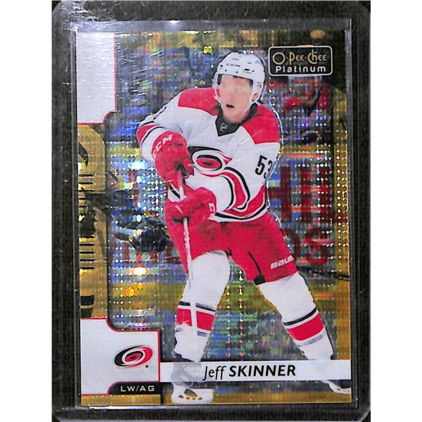 2017-18 O-Pee-Chee Platinum Seismic Gold #115 Jeff Skinner 7/50