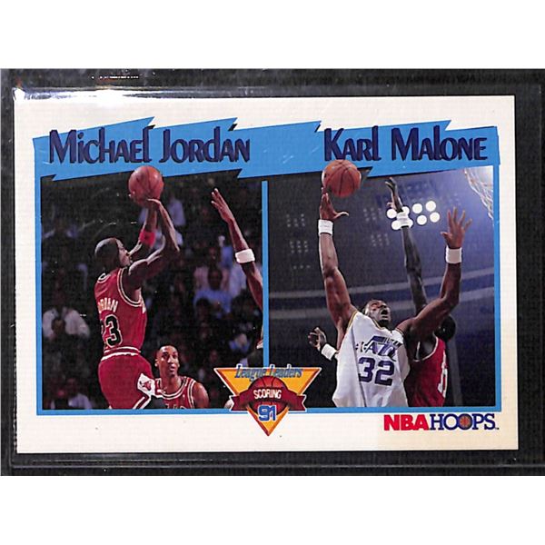 1991-92 Hoops #306 Scoring Leaders/Michael Jordan/Karl Malone