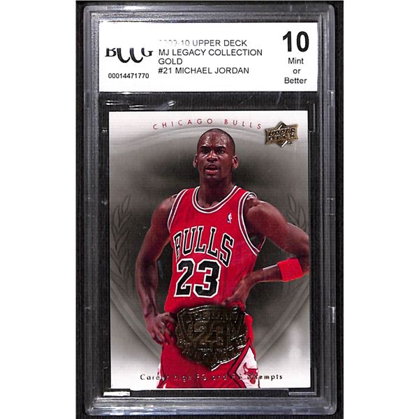 2009-10 Upper Deck Michael Jordan Legacy Gold #21 Graded 10 BV $150