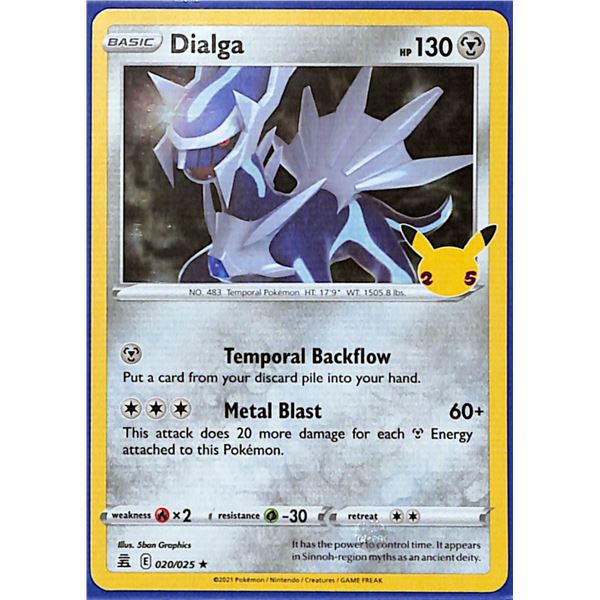 Pokemon Dialga - 020/025 - Rare Holo Celebrations