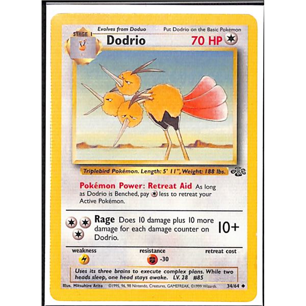 Pokemon Dodrio - 34/64 - Uncommon - Unlimited Jungle