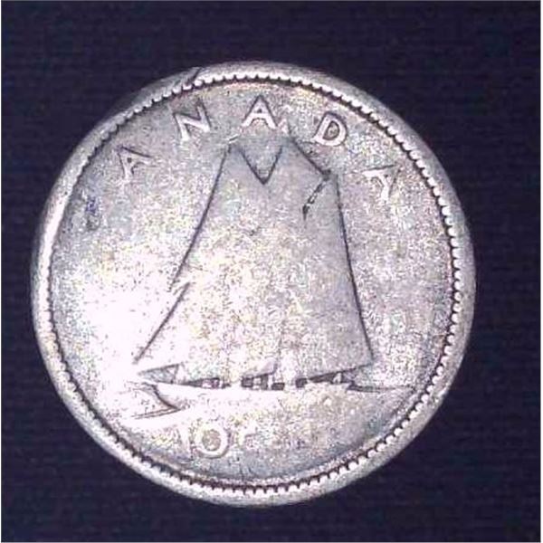 Canadian Silver Dime Date Unknown