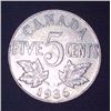 Image 1 : 1936 Canadian 5 Cent Coin